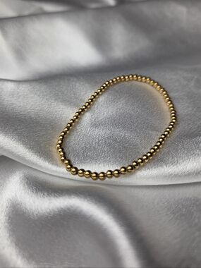 NWT 14k Gold Filled Bead Stretch Bracelet